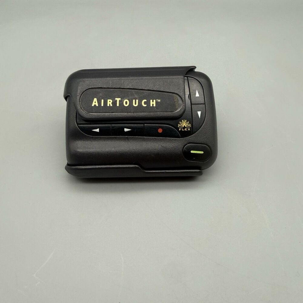 Vintage RARE Motorola AirTouch Pager Black Beeper Collectable (Unit + Clip)